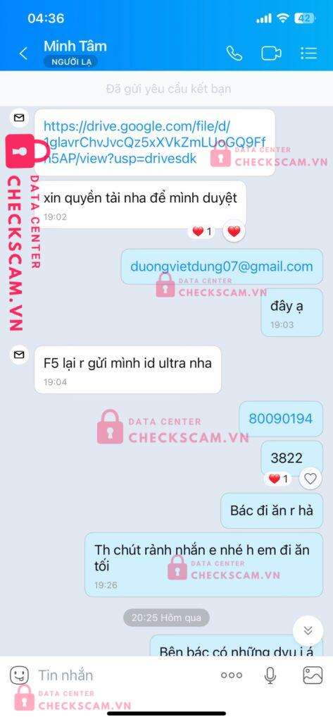 Ảnh bằng chứng