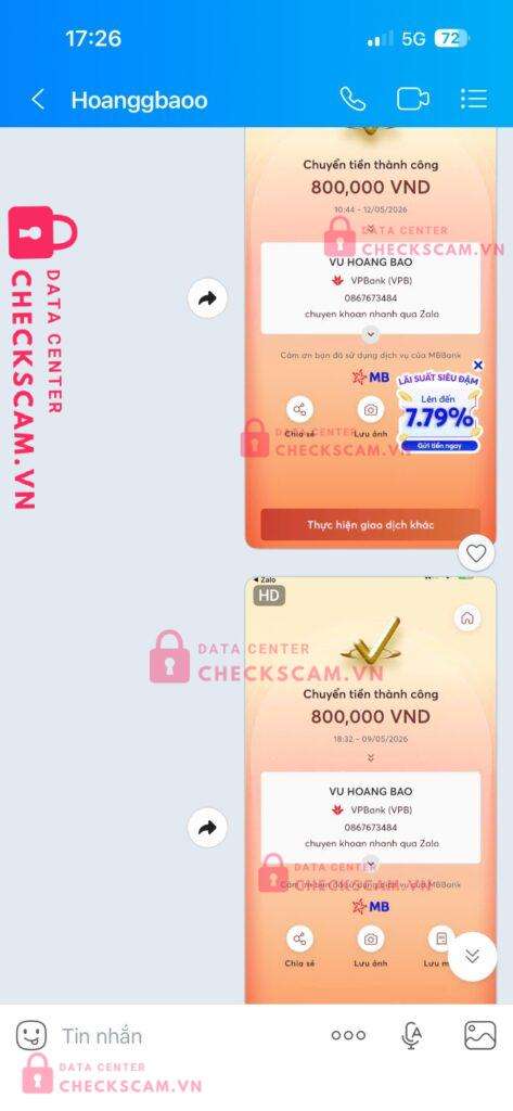 Ảnh bằng chứng