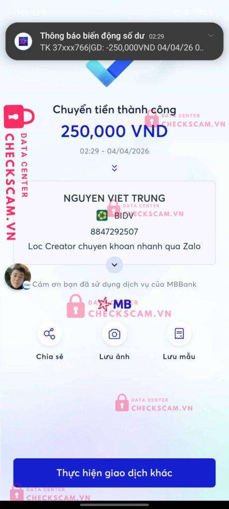 Ảnh bằng chứng